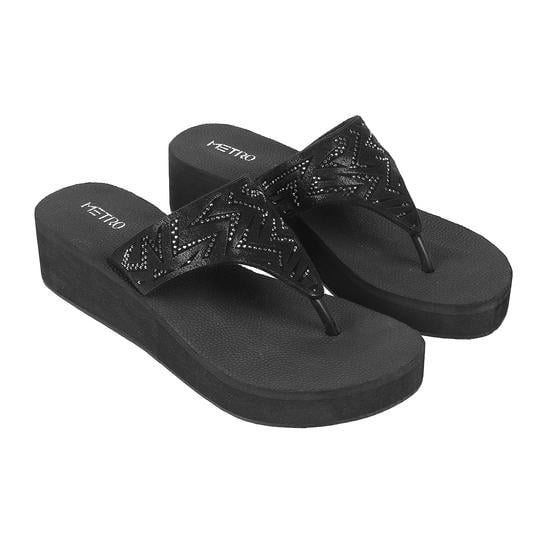 Women Black Casual Slip Ons