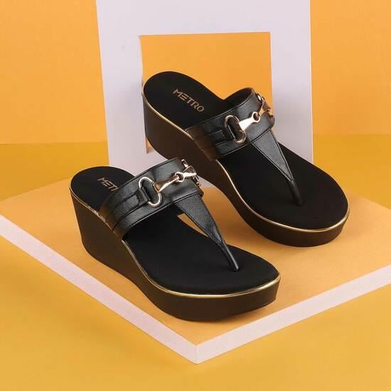 Women Black Casual Slip Ons