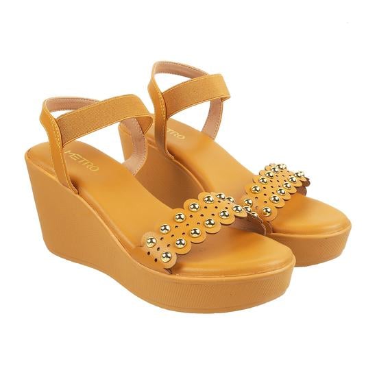 Women Yellow Casual Sandals