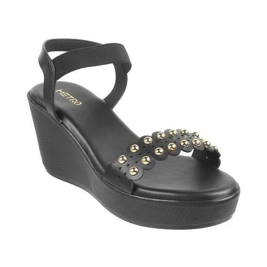 Women Black Casual Sandals