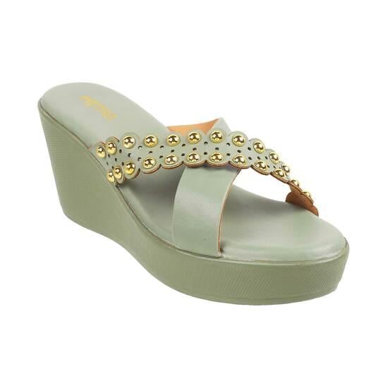 Women Green Casual Sandals