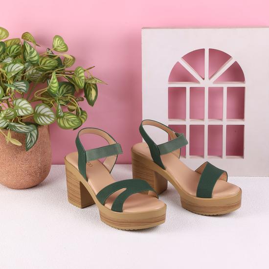 Women Green Casual Sandals