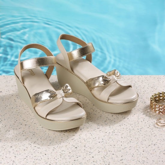 Women Beige Casual Sandals