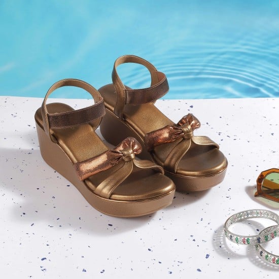 Women Bronze Casual Sandals