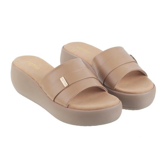 Women Beige Casual Slip Ons