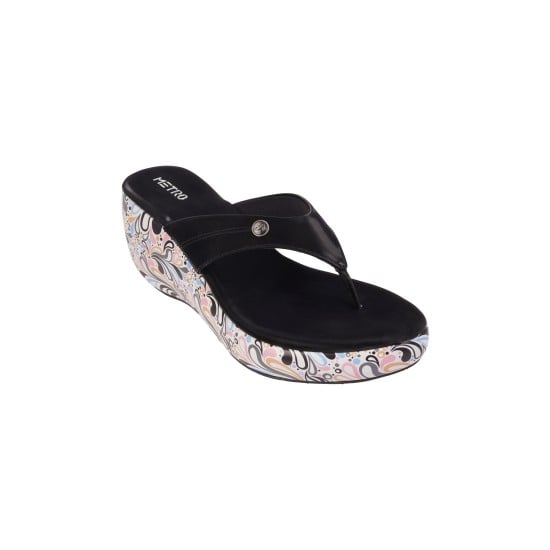Women Black Casual Slippers