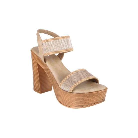 Women Beige Party Sandals