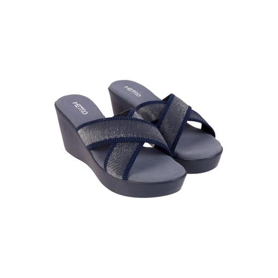 Women Blue Casual Slippers