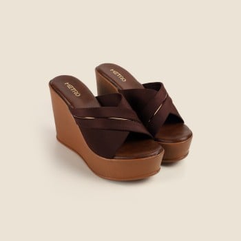 Metro Women Brown Casual Slip Ons(SKU: 34-261-12-36)