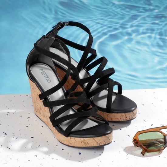 Women Black Casual Sandals