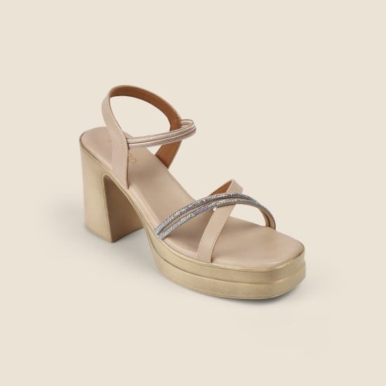 Women Beige Casual Sandals