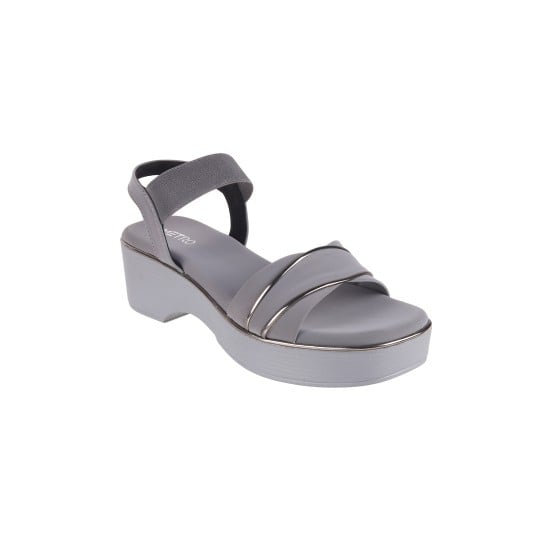 Women Grey Casual Sandals