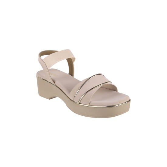 Women Beige Casual Sandals