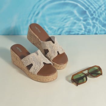 Metro Women Beige Casual Slip Ons(SKU: 34-342-20-37)