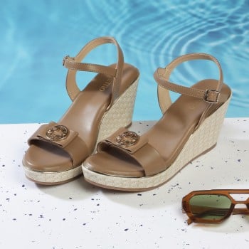 Metro Women Rose-gold Casual Sandals(SKU: 34-344-22-36)