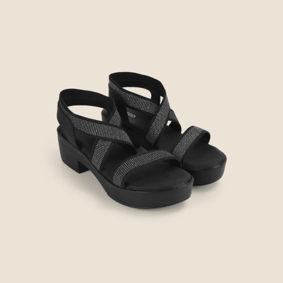 Women Black Casual Sandals