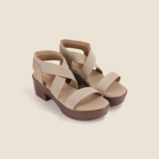 Women Beige Casual Sandals
