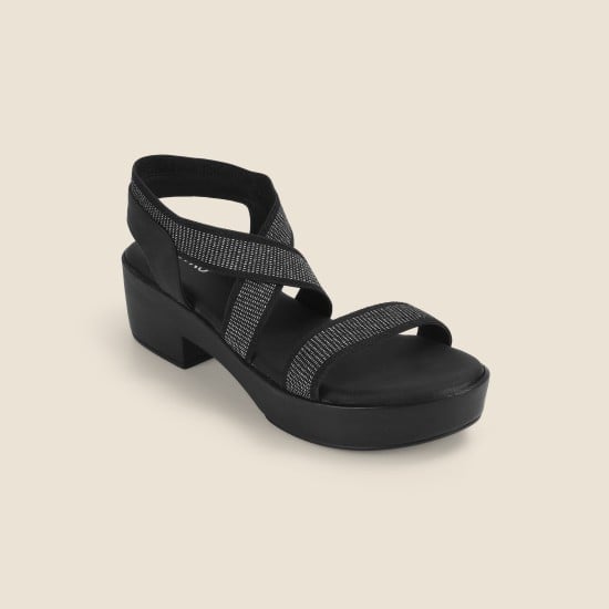 Women Black Casual Sandals