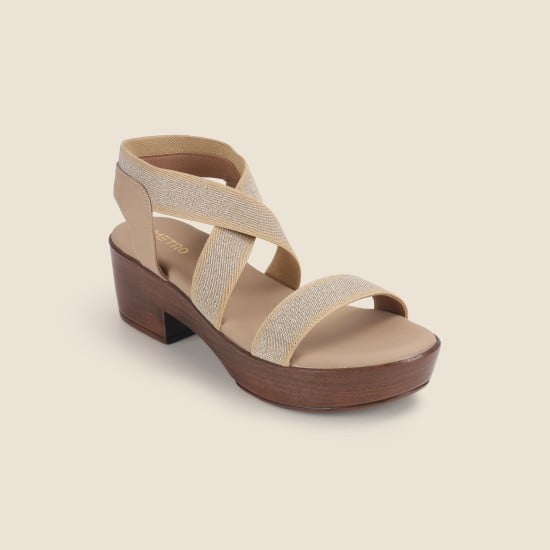 Women Beige Casual Sandals