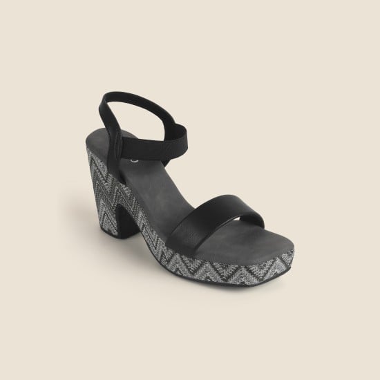 Women Black Casual Sandals