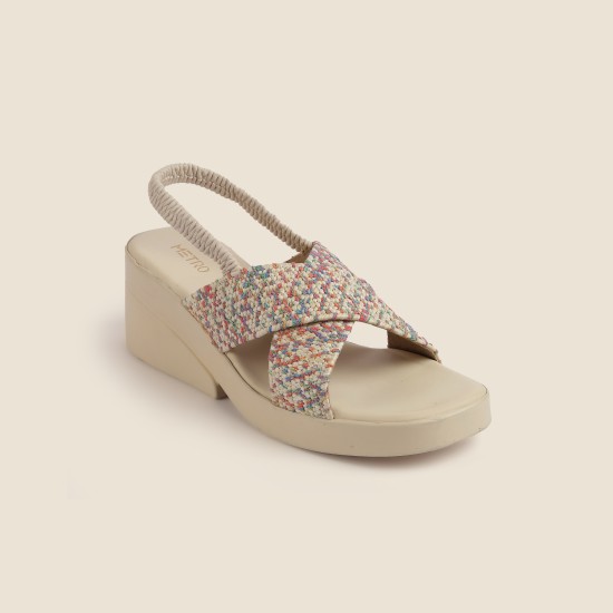 Women Beige Casual Sandals