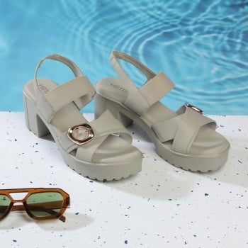Metro Women Beige Casual Sandals(SKU: 34-392-20-36)