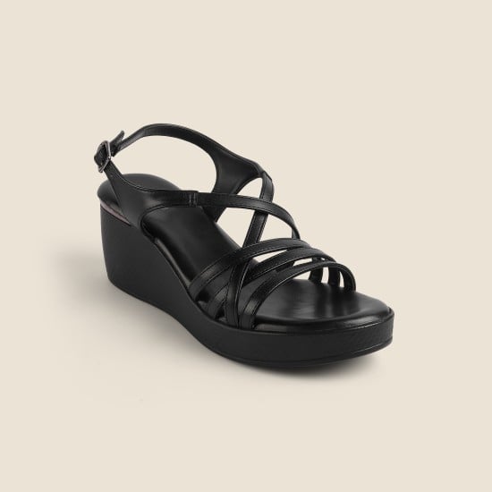 Women Black Casual Sandals