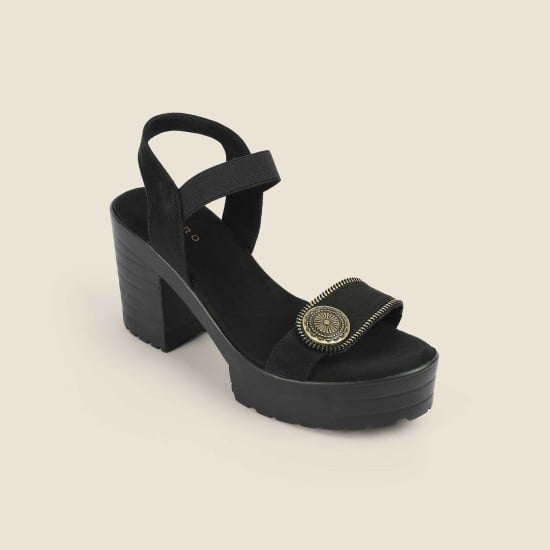 Women Black Casual Sandals