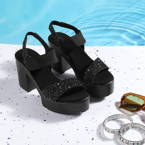 Women Black Casual Sandals