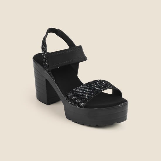 Women Black Casual Sandals