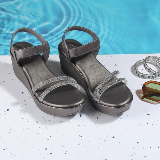 Women Black Casual Sandals