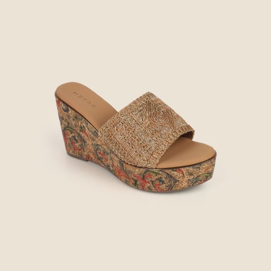 Women Brown Casual Slip Ons