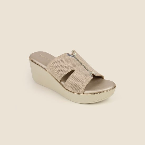 Women Beige Casual Slip Ons