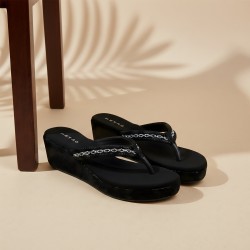 Women Black Casual Slip Ons