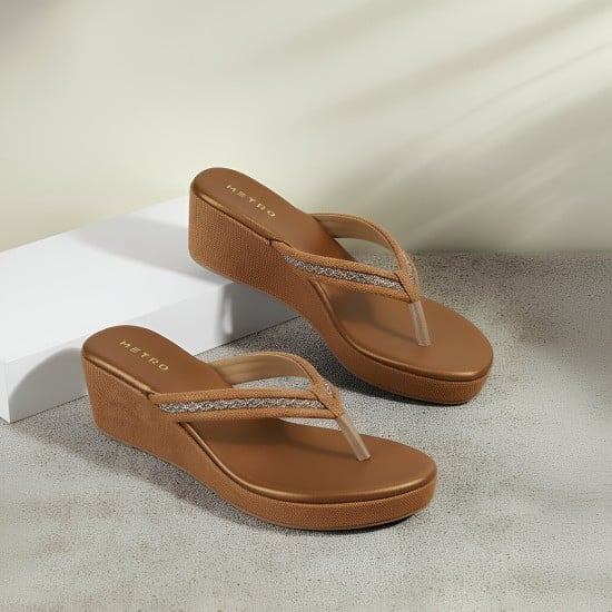 Women Brown Casual Slip Ons