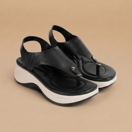 Women Black Casual Sandals