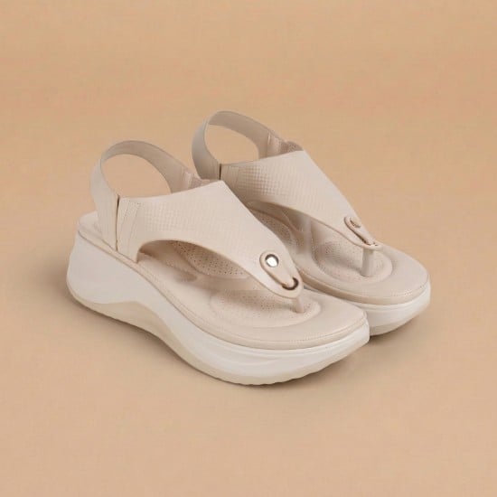 Women Beige Casual Sandals