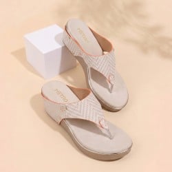 Women Beige Casual Slippers