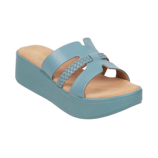 Women Blue Casual Slip Ons