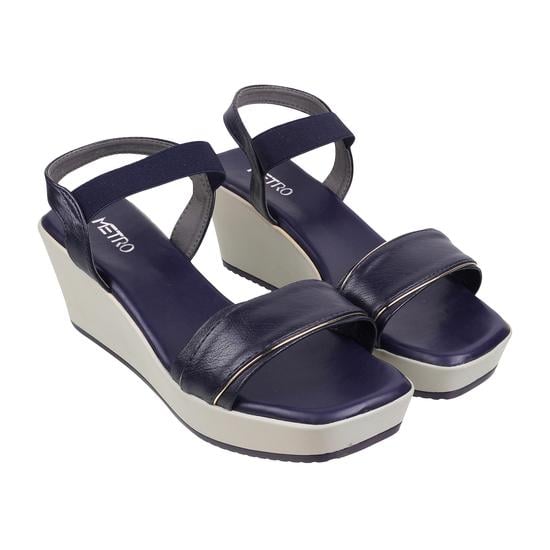 Women Navy-Blue Casual Sandals