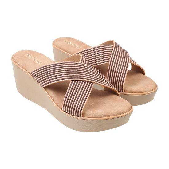 Women Beige Casual Slip Ons