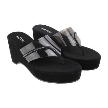 Metro Women Black Casual Slip Ons(SKU: 34-8-11-34)