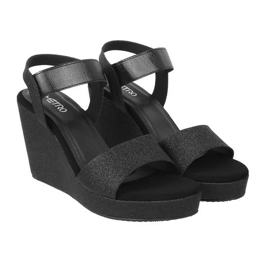 Women Black Casual Sandals