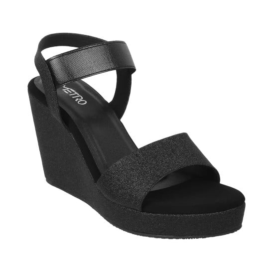 Women Black Casual Sandals