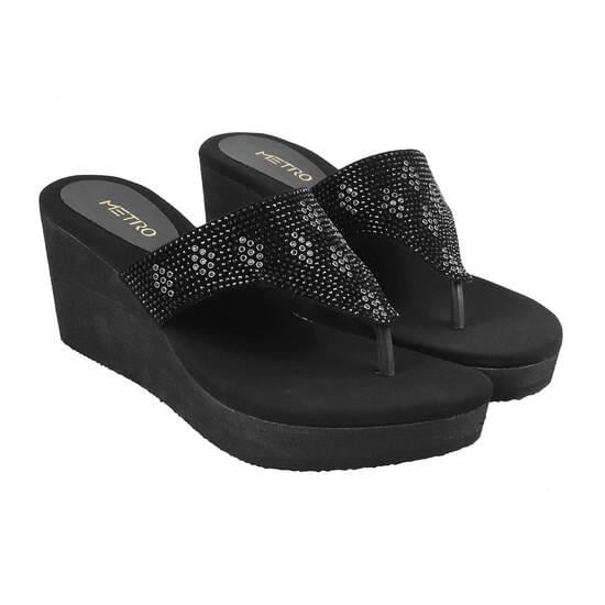 Women Black Casual Slip Ons