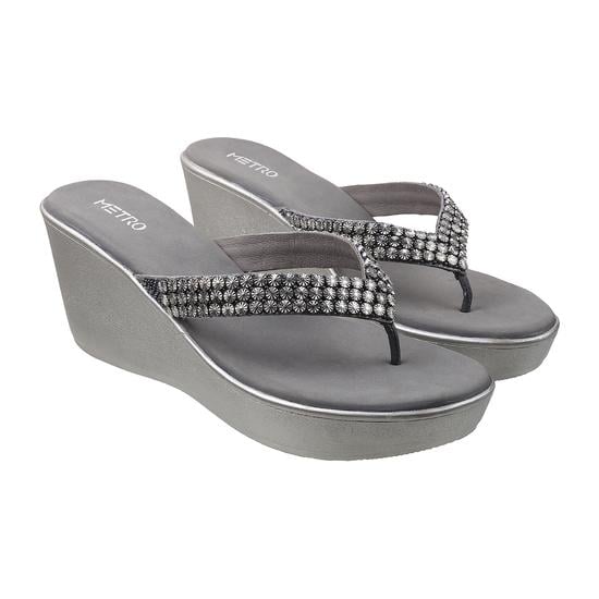 Women Grey Casual Slippers