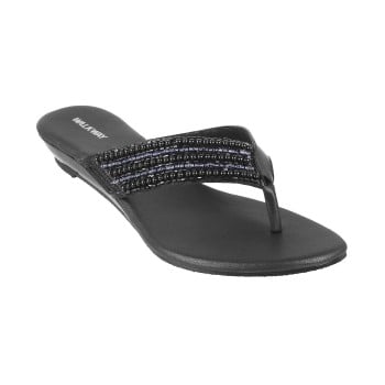 Walkway Women Black Casual Slip Ons(SKU: 35-1014-11-36)