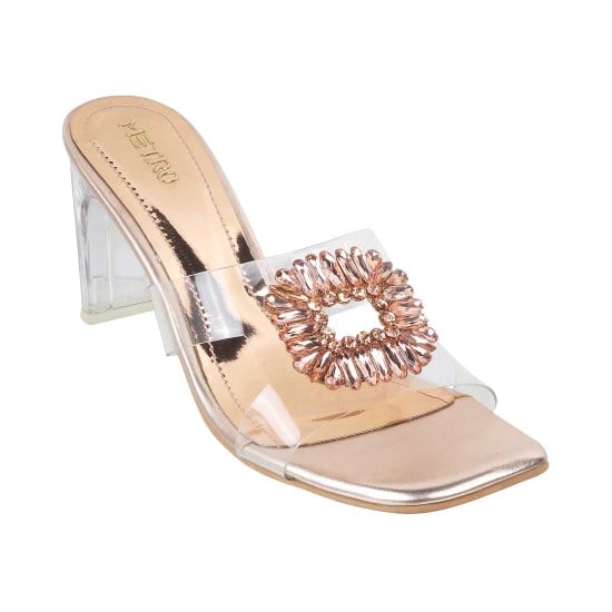 Women Rose-gold Party Slip Ons