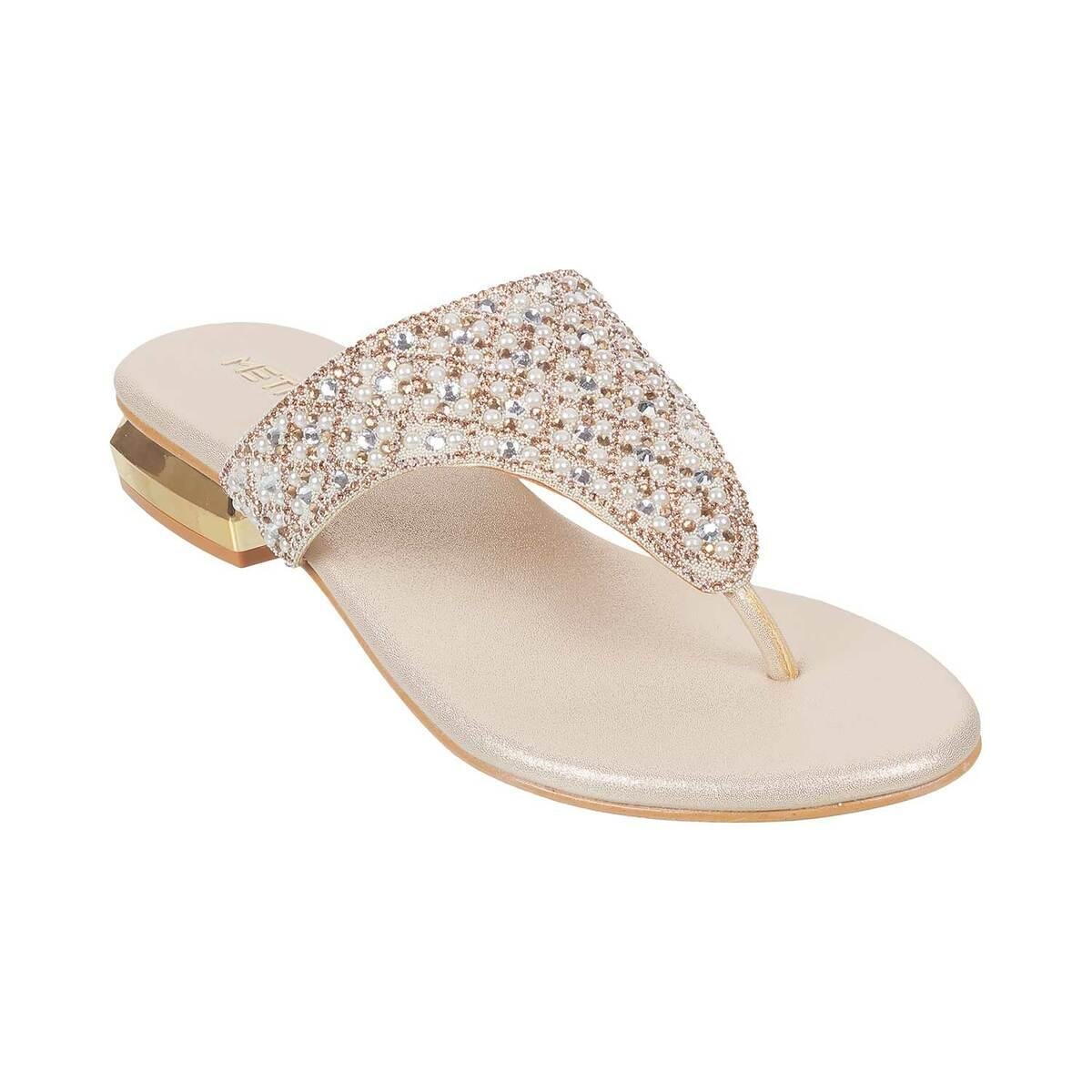 Women Glitter Rhinestone Design Platform Slides Sandals Shiny Shoes Gold -  Walmart.com