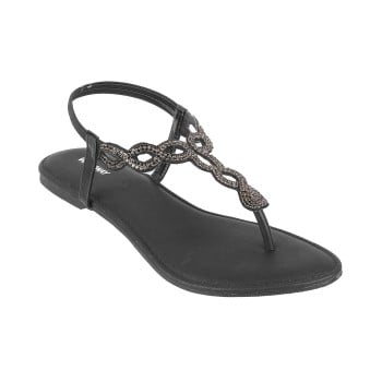 Walkway Women Black Party Sandals(SKU: 35-1176-11-39)